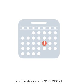 Calendar Icon Mark Date Holiday Important Stock Vector (Royalty Free ...