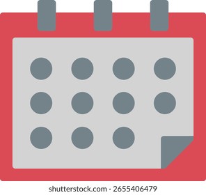 Icono de calendario con fechas marcadas para la planificación