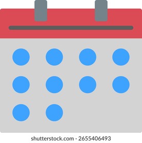 Icono de calendario con fechas marcadas para la planificación