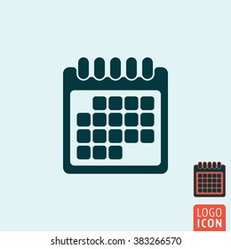 Calendar icon. Calendar minimal design. Vector illustration