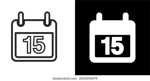 Calendar Icon. Minimal Vector Illustration. Included Simple Outline Icons as Schedule, Reminder, Appointment, Planner, Event Time.