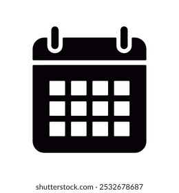 Calendar Icon, Minimalist Schedule and Date Symbol