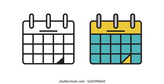 Calendar icon in a modern flat style. A symbol for your website, logo, or app. Vector illustration.