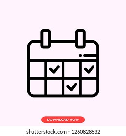 Calendar icon modern vector style