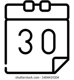 a calendar icon in the month of Ramadan, with an outline style vector