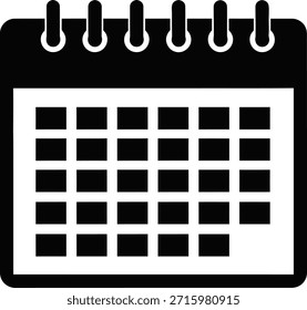 Icono de Calendario – Planificador Mensual y Símbolo de Fecha de Programa