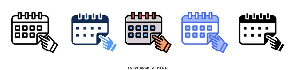 Ícone de Calendário - Ilustração de Vários Vetores