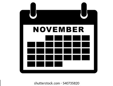 Calendar Icon. November