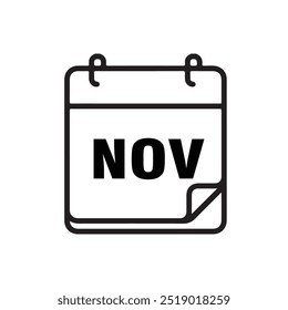 calendar icon november simple design