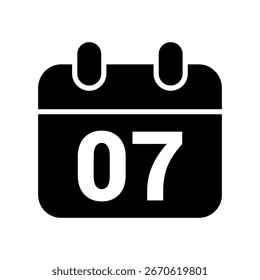 Ícone de Calendário com data de Número 07
