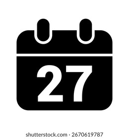Icono del calendario con la fecha del número 27