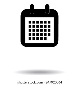 Calendar Icon on a black background