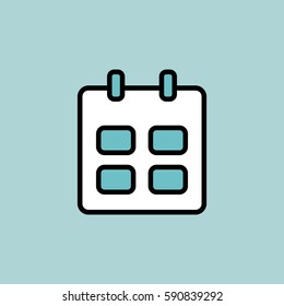 calendar icon on blue background