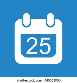 Calendar icon on blue background