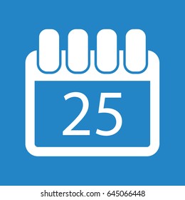 Calendar icon on blue background