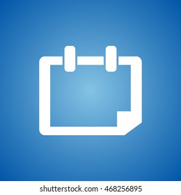Calendar Icon on blue color.