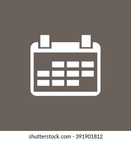 Calendar Icon on Dark Gray Color. Eps-10.
