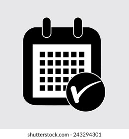 Calendar Icon on a grey background