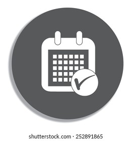 Calendar Icon  on a grey background