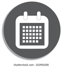 Calendar Icon on a grey background