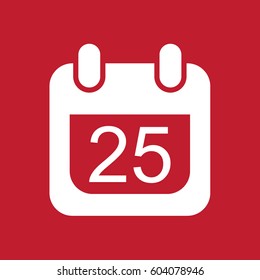 Calendar icon on red background