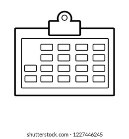 Calendar Icon. Calendar on the wall. Vector illustration.