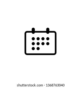 Calendar Icon. Calendar on the wall vector icon. Date and time symbol. Event reminder symbol. Trendy Flat style for graphic design, Web site, UI. EPS10. Vector illustration