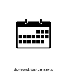 Calendar icon, on white background. Vector illustration EPS 10 