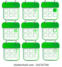 Calendar icon on a white background 