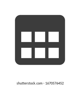 Calendar icon on white background