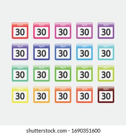 Calendar icon on a white background, vector illustration
