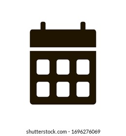 The calendar icon on white background. Vector illustration EPS 10.