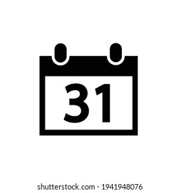 Icono de calendario en fondo blanco