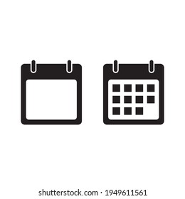 Icono de calendario sobre fondo blanco