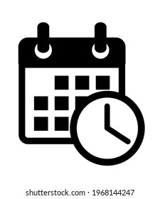 icono de calendario sobre fondo blanco