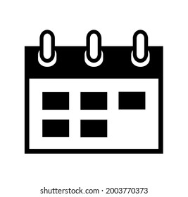 icono de calendario sobre fondo blanco