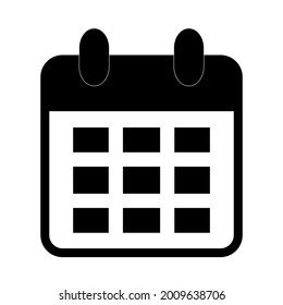 icono de calendario sobre fondo blanco
