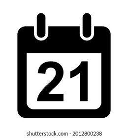 calendar icon on white background