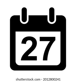 icono de calendario sobre fondo blanco