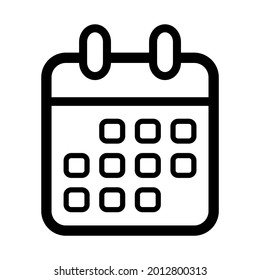 icono de calendario sobre fondo blanco