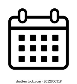 icono de calendario sobre fondo blanco