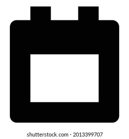 Icono de calendario en el fondo blanco.