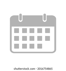 icono de calendario en fondo blanco, ilustración vectorial