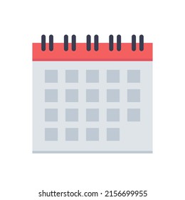 Calendar icon on white background. Vector.