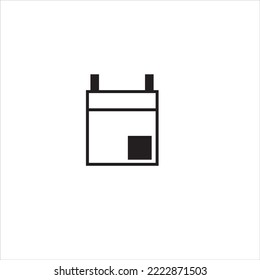 Kalendersymbol auf weißem Hintergrund. Vektorgrafik.