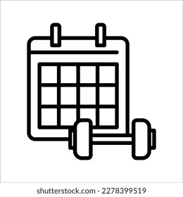 calendar icon on white background