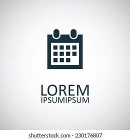 calendar icon on white background 