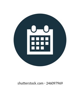 calendar icon on white background 