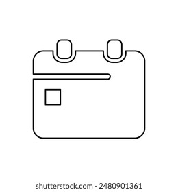 calendar icon on a white background, vector illustration