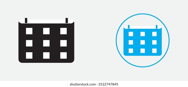 Kalendersymbol. Kalendersymbol auf weißem Hintergrund.